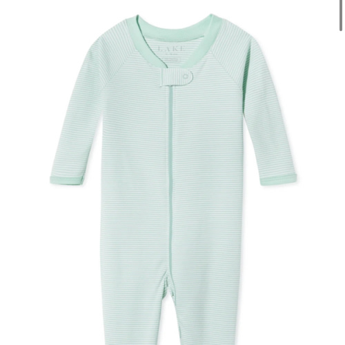 LAKE | Baby | Pima Cotton Pajamas | Parisian Green Baby Sleeper