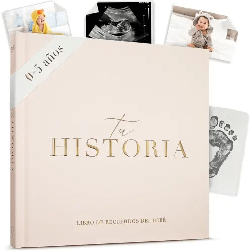 Libro Bebe - Libro de Recuerdos para Bebé - Diario y Álbum de Fotos para Bebés, 136 Páginas, Desde el Nacimiento hasta los 5 Años - Libro Nuestros Recuerdos (Crema) : Amazon.es: Bebé