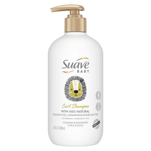 Suave Baby Curl Shampoo with Pump, 100% Coconut Oil, Chamomile & Shea Butter, 100% Natural, 13.5 oz