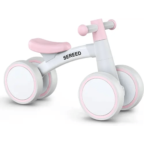 SEREED Baby Balance Bike for 1 Year Old Boys Girls 12-24 Month Toddler Balance Bike, 4 Wheels Toddler First Bike, First Birthday Gifts