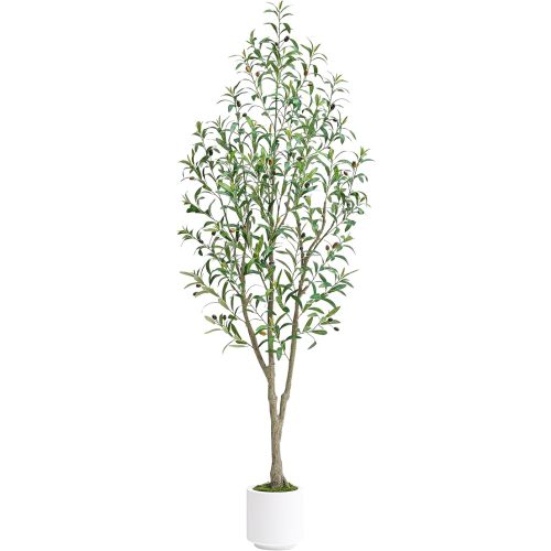 Artificial Olive Trees,Fake Olive Trees for Indoor, Faux Olive Silk Tree, Large Olive Plants for Home Office Decor Indoor(1,6FT)