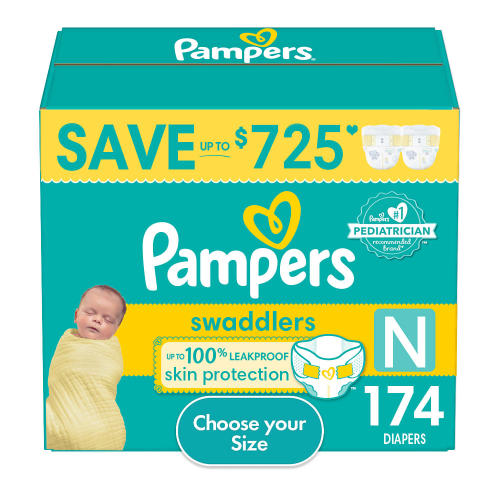 Pampers Swaddlers Diapers, Sizes Newborn-8 - Sam's Club