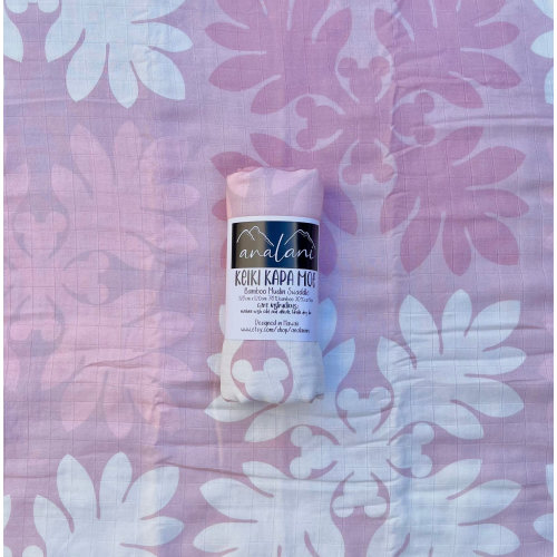 Pink Hawaiian Quilt x DISNEY Inspired SWADDLE Hawaii Hawaiian Keiki Baby Blanket