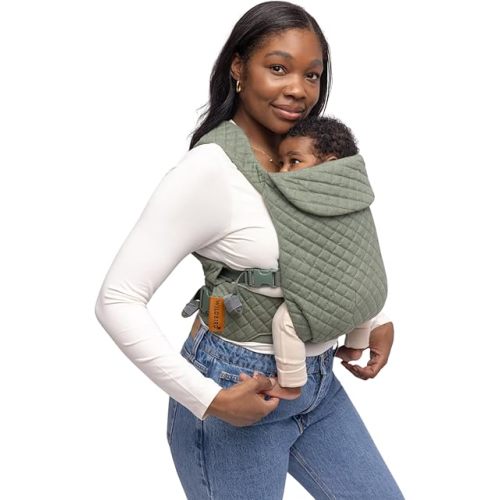 WildBird - Aerial Carrier - 7 to 45 lbs - for Moms, Dads & Caregivers - 100% Natural European Linen Fibers - Versatile & Adjustable - Large Size - Treepie Fabric (Amazon Exclusive)