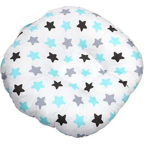 100% Cotton Nest Sleeper Pillow Cover, Cartoon Lounger Pillow Soft Multifunctional Floor Cushion Play Mat Chair Pad (Blue Star,23.6x21.6'')