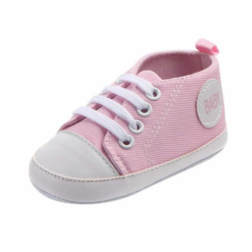 3-6 Months Baby Boys Girls Breathable Sneakers Infant First Walkers Newborn Infant Baby Boys Girls Sandals Solid Canvas Anti-slip Soft Shoes Pink