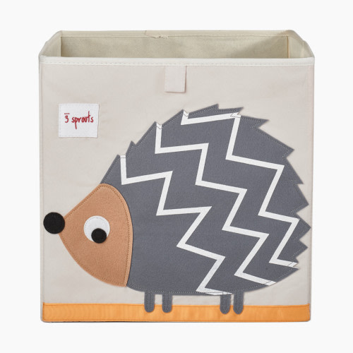 3 Sprouts Storage Box - Grey Hedgehog