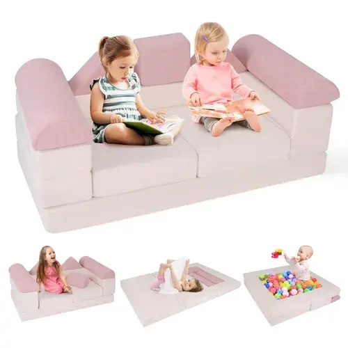 Baby Joy Kids Modular Play Sofa and Sleeping Couch - 9 pcs. | Baby Bunting AU