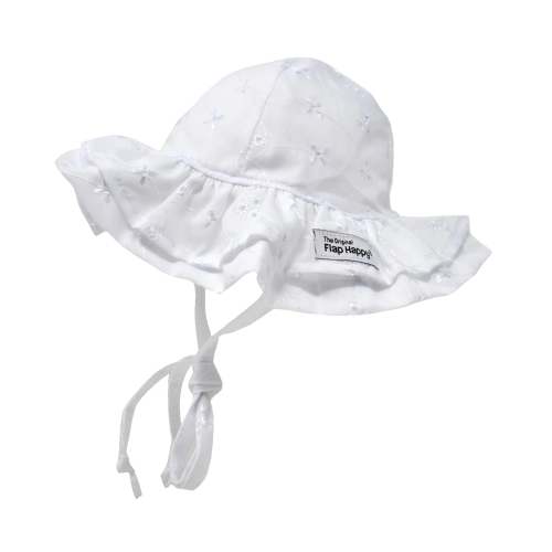 White Eyelet Bucket Hat