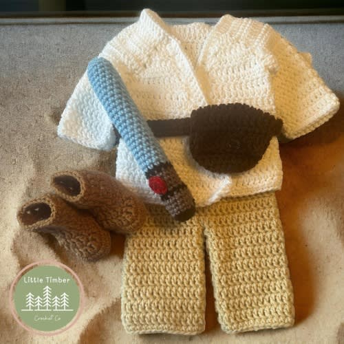 Hand-crocheted, Star Wars Inspired Luke Skywalker Baby Outfit, Competed Item