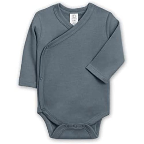 Colored Organics Baby Organic Cotton Kimono Bodysuit - Long Sleeve Infant Side Snap One Piece