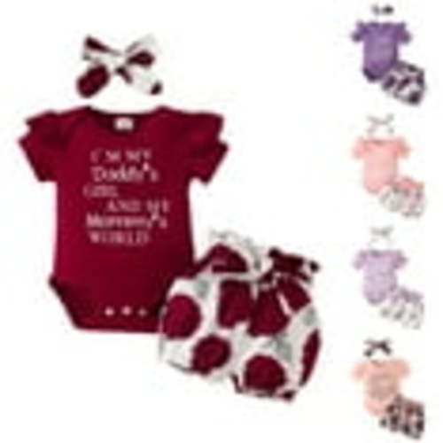 eczipvz Infant Girl Clothes Romper Shorts Set Floral Summer Outfits 3 Months Cute Baby Clothes Light Purple,6-9 Months