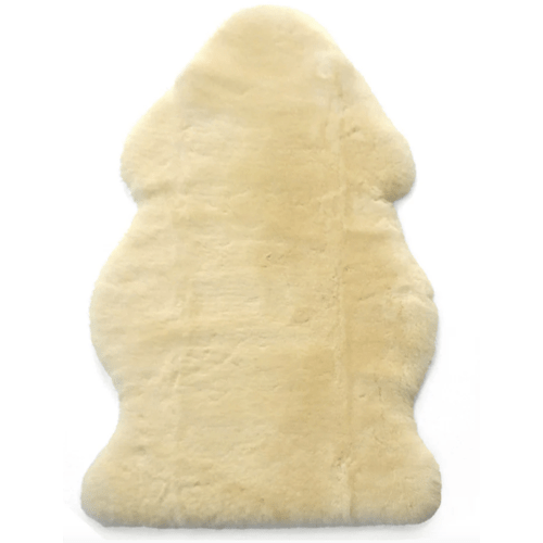 Sheepskin Rug for Babies, 100% Natural, Shorn Lambskin Wool, 2 x 3 Feet, Flax