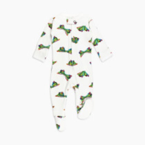 L'ovedbaby World of Eric Carle Organic 2-Way Zipper Footie - Butterfly, 0-3 M