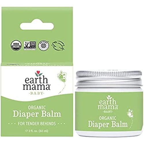 Earth Mama Organic Diaper Balm Multipurpose Baby Ointment | EWG Verified, Petroleum & Fragrance Free with Calendula for Sensitive Skin, 2-Fluid Ounce