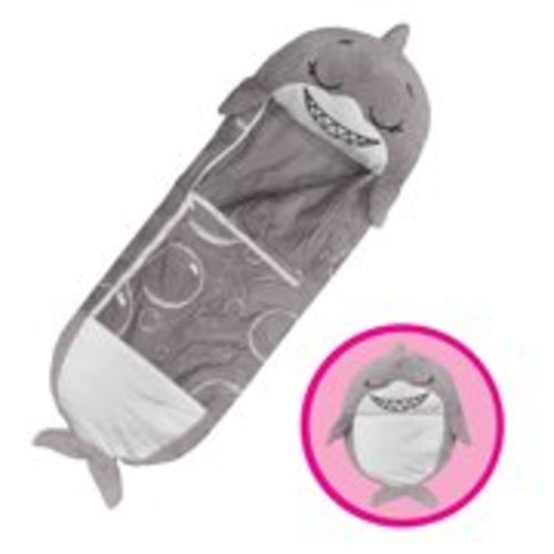 Happy Nappers Pillow Plush Toy and Sleeping Sack in One, Shark