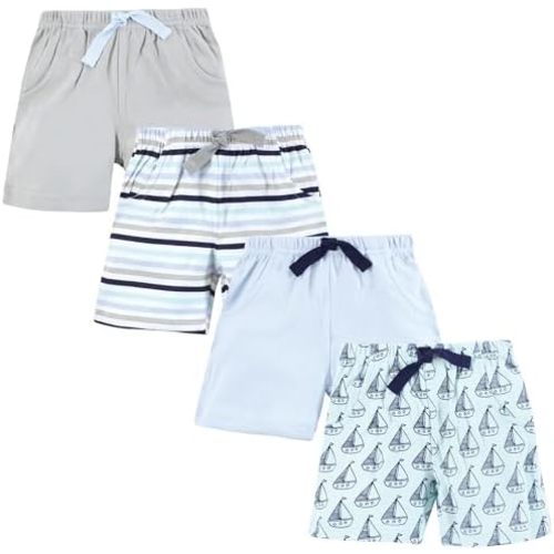Hudson Baby Unisex Baby Shorts Bottoms 4-Pack