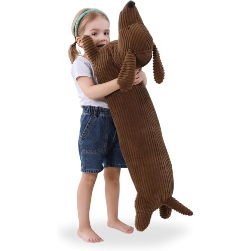 36 Inch Dachshund Dog Stuffed Animal Plush, Long Weiner Dog Body Pillow, Cute Funny Large Dachshund Toys Plushies Decor Ideal Gift for Kids