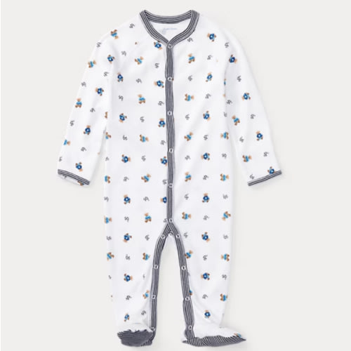 Polo Bear Cotton Coverall | Ralph Lauren - Newborn