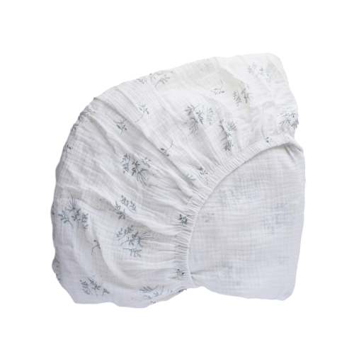 Wild Jasmine Cotton Muslin Crib Sheet