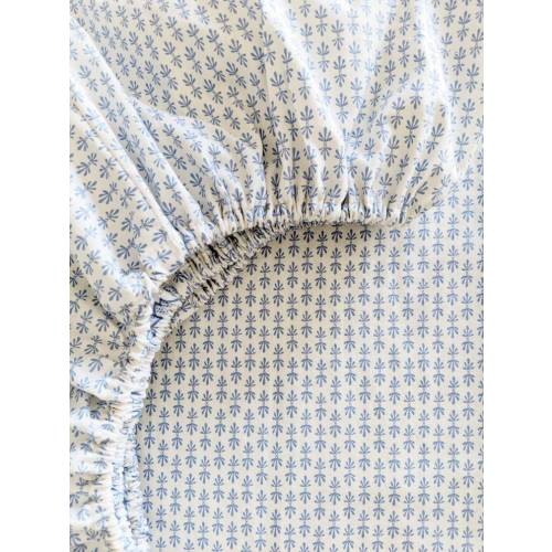 Crib Bedding or changing pad cover fleur de lis baby Blue Nursery delicate print Floral pillowcase toddler Mini Sheets Cot Sheet Bassinet