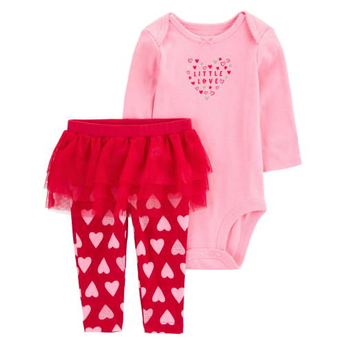 Carter's Child of Mine Baby Girl Valentine's Outfit Set, 2-Piece, Sizes Newborn-12 Months