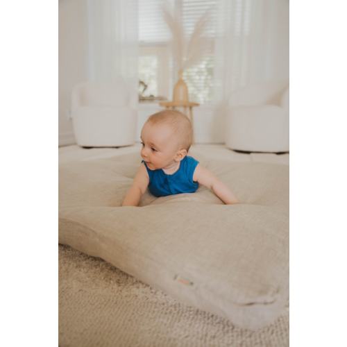 Organic Play Mat Filled HEMP Fiber in Non-dyed Linen Fabric Nursery Baby Blanket Blanky Padded - Etsy