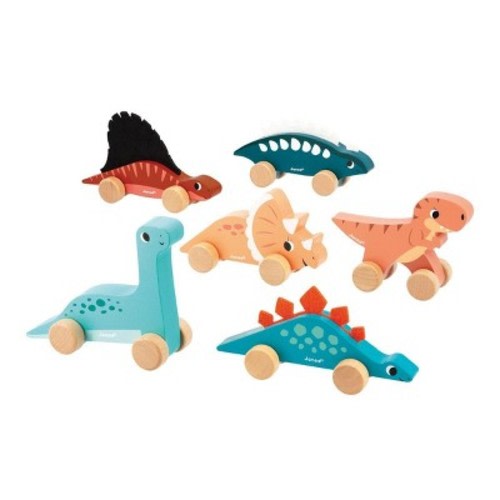 Janod Push-Along Dinosaurs - 6 Pieces