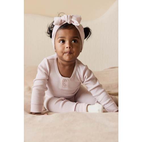 Organic Cotton Modal Long Sleeve Bodysuit - Violet Tint