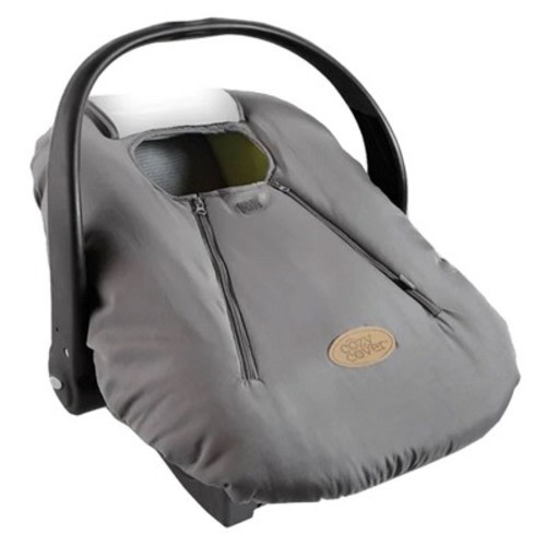 CozyBaby Original Baby and Infant Insulated Car Seat Cover with Dual Zippers and Elastic Edge with Dual Zipper Design and Pull-Over Flap, Charcoal