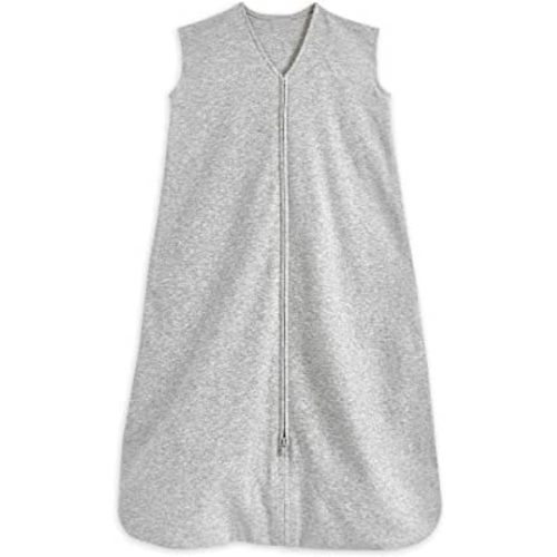 HALO SleepSack, 100% Cotton Wearable Blanket, Swaddle Transition Sleeping Bag, TOG 0.5, Heather Grey, Small