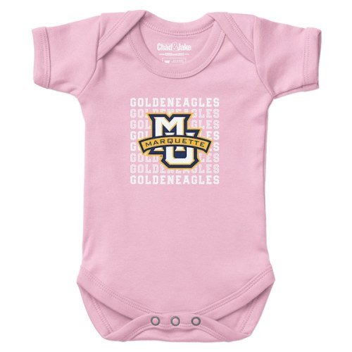 Marquette Golden Eagles Chad & Jake Newborn & Infant Retro Bodysuit - Light Pink