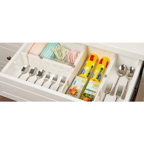 Vtopmart Drawer Dividers for Clothes 8 Pack, Adjustable 4" High Expandable from 11.6"-17" Dresser Drawer Organizer, Plastic Drawers Separators for Dresser, Baby Clothes, Kitchen and Office Storage