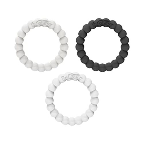 Dr. Brown's Flexees Beaded Teether Rings - Black, White, Gray