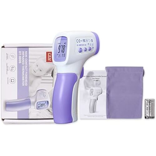 CEM DT-8806 Digital Thermometer for Adults and Kids, No Touch Forehead Thermometer for Baby, 2 in 1 Body Surface Mode Infrared Thermometer with Fever Alarm and Instant Accuracy Readings, Purple
