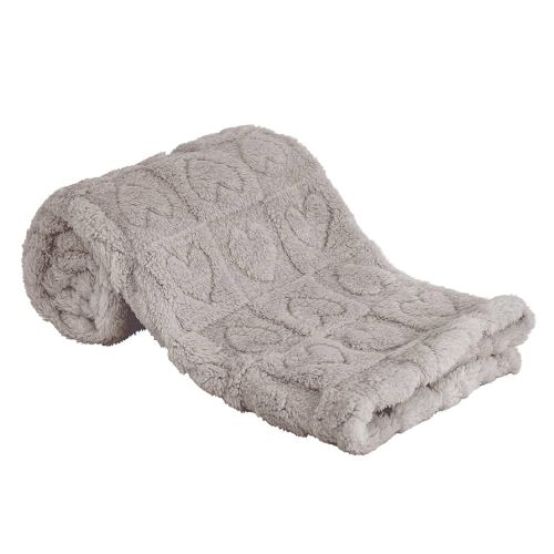 Yurhap Fleece Baby Blanket Heart Checkered, Ultra Soft Cozy Baby Blankets for Boys Girls, Fluffy Infant Toddler Newborn Receiving Gifts for Crib Stroller 30"x40" (Oxford Tan)