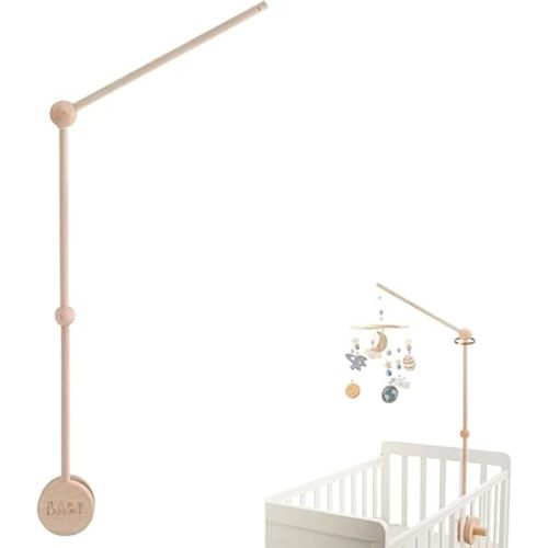 Baby Crib Mobile Arm Holder 36 Inch Large Version Baby Mobile Holder Arm Baby Room Decoration Attachment Safe Anti Slip Mobile Arm for Crib Baby Mobile Hanger Baby Mobile Arm Crib