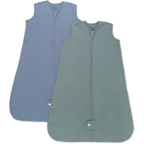 Comfy Cubs Sleep Bag, Sack for Baby, 2 Pack, Breathable Wearable Blanket Swaddle for Newborns and Toddlers, Cute and Comfortable Onesie, Cotton Softness (Nomadic Blue, Azul, Large)