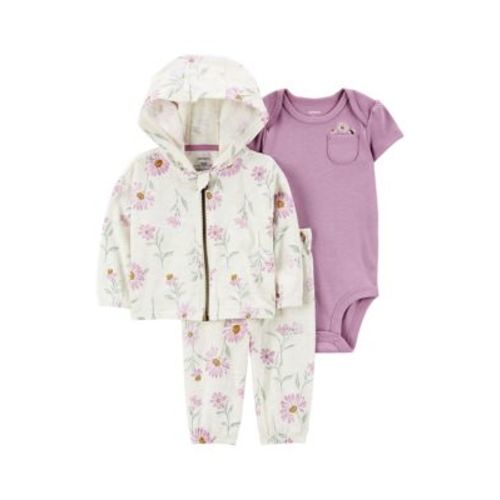Baby Girls Floral Hoodie Set