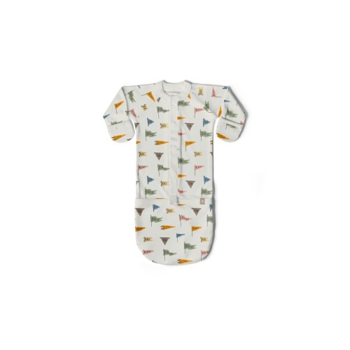 Goumi 24 Hour Convertible Sleeper Baby Gown, 0-3M