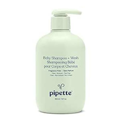Amazon.com : Pipette Baby Shampoo and Body Wash - Fragrance Free, Tear-Free Bath Time, Hypoallergenic, Moisturizing Plant-Derived Squalane, New Formula, 11.8 fl oz : Health & Household