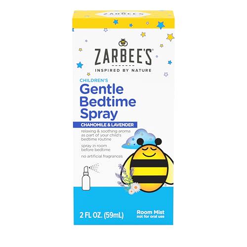 Zarbee's Gentle Bedtime Kids Sleep Spray, Chamomile & Lavender Room Spray Helps Create a Calming Atmosphere to Prepare for Sleep, 2oz