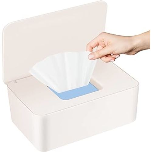 Diaper Wipes Dispenser Baby Wipes Case,Abnaok Baby Wipe Holder Keeps Wipes Fresh,Non-Slip, Easy Open & Close Wipe Container