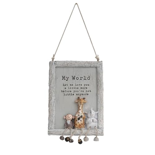 Roccadecor Safari Nursery Baby Boy Room Wall Decor, Gray Animals Jungle Nursery Elephant Giraffe Monkey Wall Art
