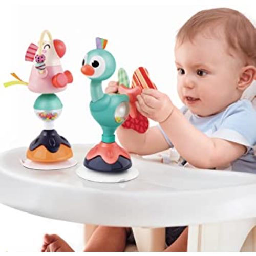 iPlay, iLearn Baby Rattles Set, Infant High Chair Toys W/Suction Cup, Grab N Spin, Interactive Development Baby Tray Toy, Newborn Gifts for 6, 9, 12, 18, 24 Months, 1 2 Year Olds, Boys Girls Kids