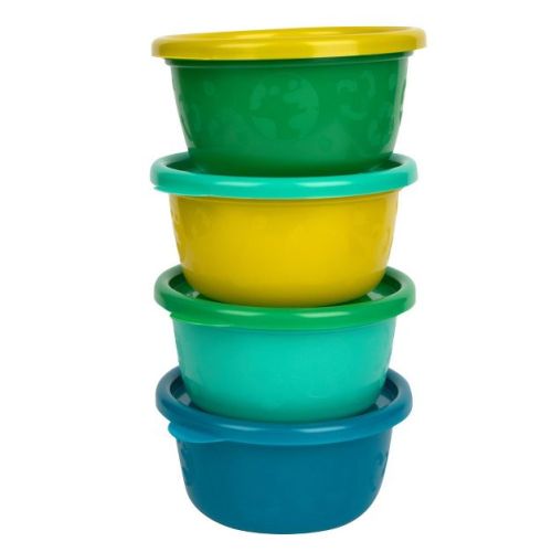 The First Years GreenGrown Reusable Toddler Snack Bowls with Lids - 4pk/8oz