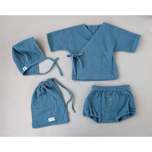 Newborn baby set, muslin set for boy, baby shower gift set, from birth up to 12 months