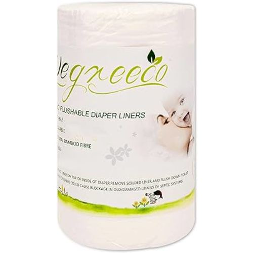wegreeco Viscose Bamboo Diaper Liners - 100 Sheets Per Roll