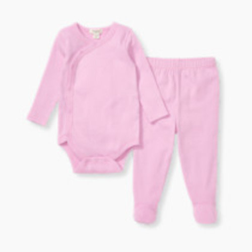 Burt's Bees Baby Organic Cotton Wrap Front Bodysuit Set - Green Wrap Font, 3-6 M