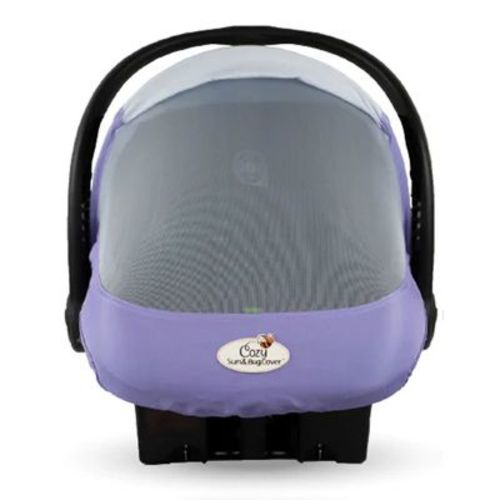 Cozybaby Combo Pack With Mesh Sun And Bug Cover And Lightweight Spring Or Summer Cozy Cover With Elasticized Edge, Rhapsody Purple
